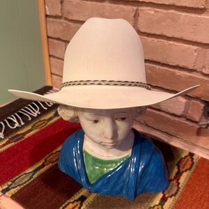 Men’s Larry Mahan Cowboy Hat with Braided Horse Hair Band Size 7 1/4